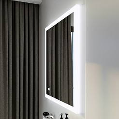 Бриклаер Мебель для ванной Берлин 70 оникс серый с ручкой дуб золотой – фотография-14